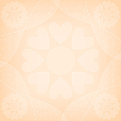 Romantic background with hearts