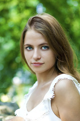 Naklejka premium Young beautiful blonde woman