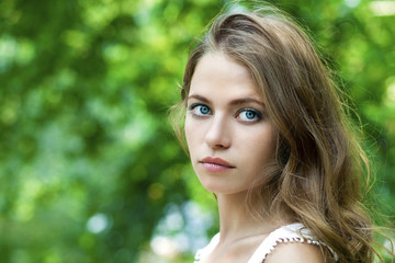Naklejka premium Young beautiful blonde woman