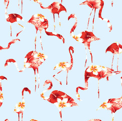 flamingo floral pattern