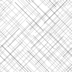 Monochrome seamless pattern. Diagonal random lines. Abstract texture.