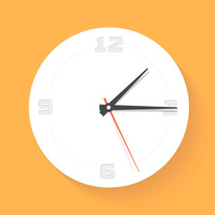 Wall clock. Watch. Vector icon
