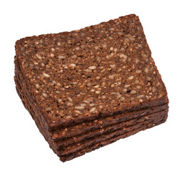 sliced brown wholegrain bread with seeds