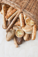 various small baked bread and buns