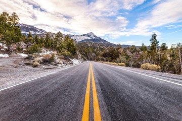 Highway, road, sunset.