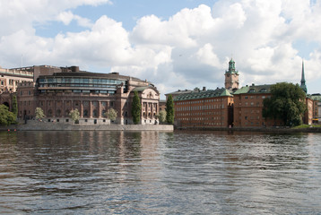 Fototapeta premium historical architecture tower in Stockholm, Sweden