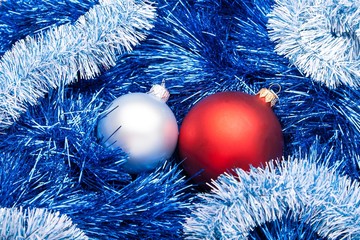 Decorated Christmas Garland with balls