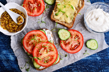 Sandwich with vegetables