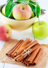 cinnamon and apples