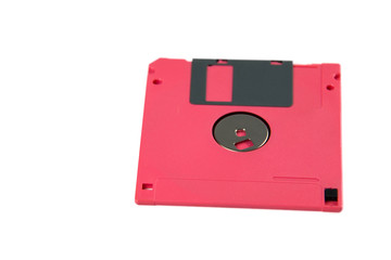  Floppy Disk magnetic on white background.