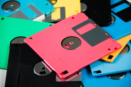   Floppy Disk magnetic is a background.