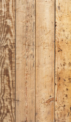 Wood plank warm brown texture background vertical direction Image of warm pine tree natural gnarled planks siding with well visible texture
