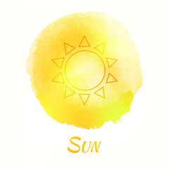Sun Watercolor Concept