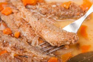 juicy snack a roast pickled smelt with carrot