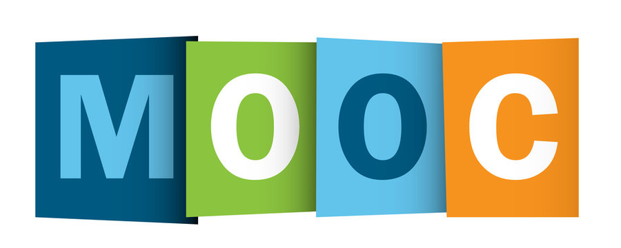 "MOOC" Overlapping Letters Vector Icon