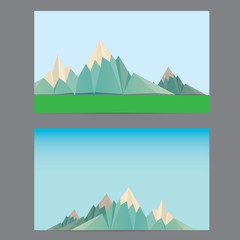 Low poly Mountains web banners