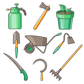 Garden Tools Flat Design illustration