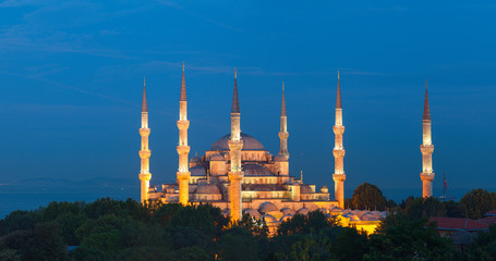 Fototapeta na wymiar The Sultan Ahmed Mosque. Istanbul, Turkey