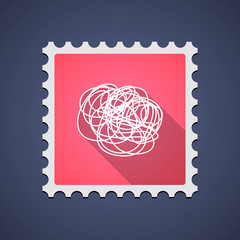 Obraz premium Mail stamp icon with a doodle