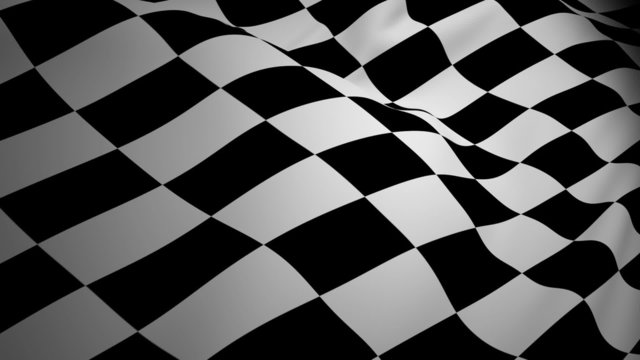 Checkered flag waving