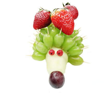 Creative Fruit Child Dessert Hedgehog Form