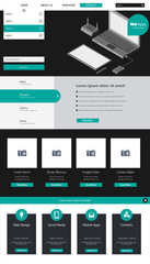 Website Template Design in Eps 10 Vector