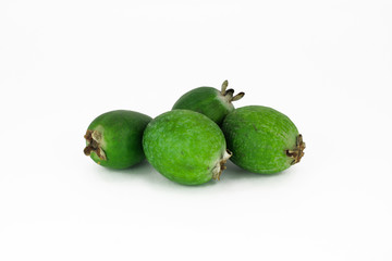 fresh feijoa isolated on white