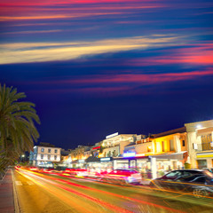 Obraz premium Denia old village sunset dusk in Alicante Spain