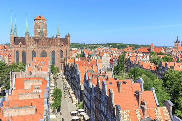 Mariacka Street in Gdansk. St. Mary's Basilica in the background  © stepmar