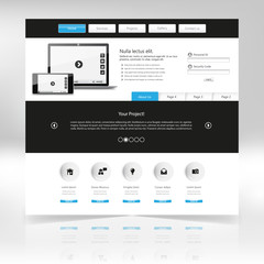 Website Template Design in Vector eps 10