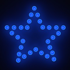 3d render of light bulb star