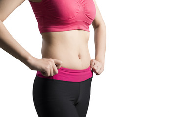 asian young woman with excercise suite