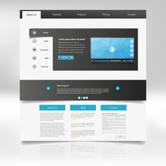 Website Template Design in Vector eps 10