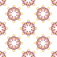 Seamless vector geometric abstract pattern. Creative round