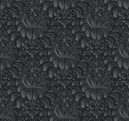 Vector damask seamless pattern background. Elegant luxury