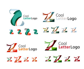 Letter business emblem collection