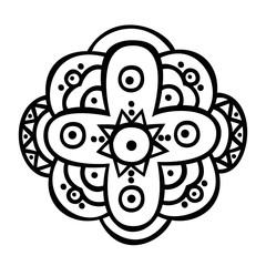 Mandala. Ethnic round ornament. Vector art