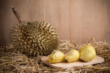 Still life of Durian , King of fruit from Thailand