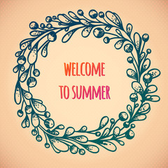 Happy summer wreath