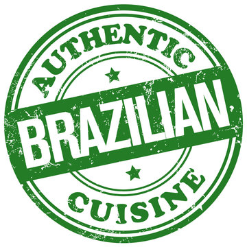 brazilian food and cuisine stamp