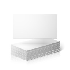 Blank vector business cards template isolated on white