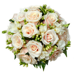 beautiful bridal bouquet at a wedding party . isolation