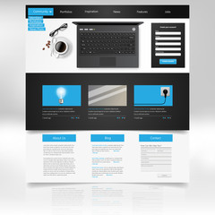 Website Template Design in Eps 10 Vector 