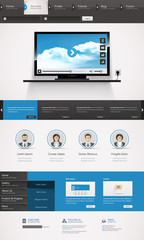 Website Template Design in Eps 10 Vector 