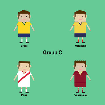 South American Championship. Group C - Brazil, Colombia, Peru, Venezuela
