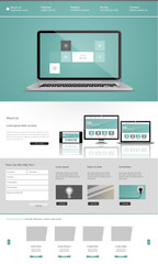 Website Template Design in Eps 10 Vector 
