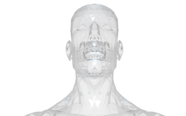 Transparent man white background