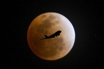 passenger plane on sky at sunset time very beautiful , use for air transport ,journey and travel industry business © sittinan