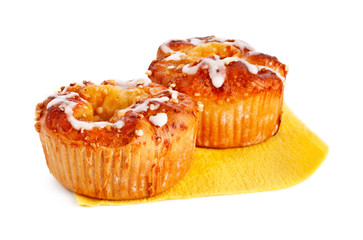two apple cakes