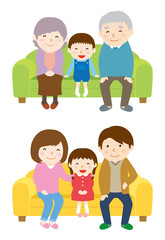 家族　ソファー